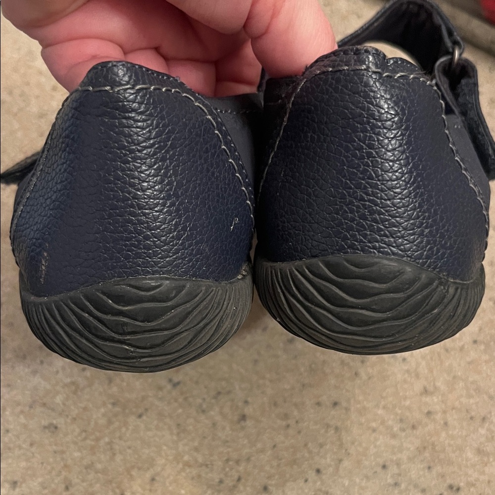 Orthaheel Navy Leather Loafers with Strap - Picture 8 of 8